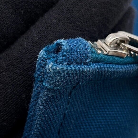 HERMES Velocipedist Pouch Cotton100% Blue - Picture 8 of 13